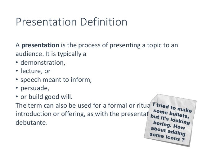 Presentations definition picture